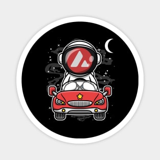 Astronaut Car Avalanche AVAX Coin To The Moon Crypto Token Cryptocurrency Wallet Birthday Gift For Men Women Kids Magnet